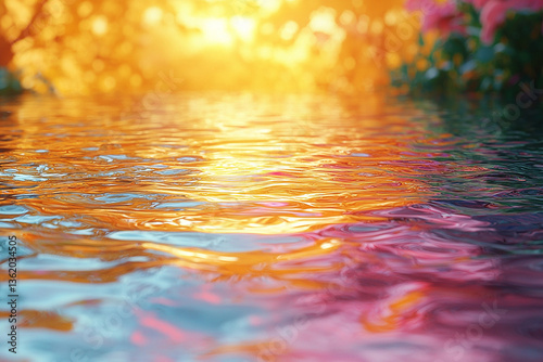An ultra-realistic image of rippling water reflecting
