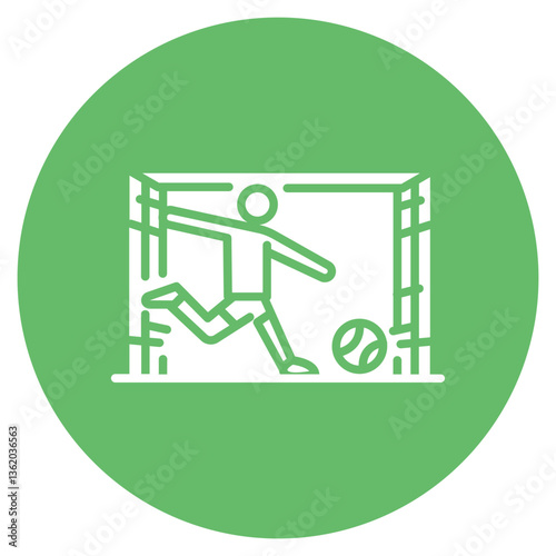 Soccer Penalty Kick Vector Icon