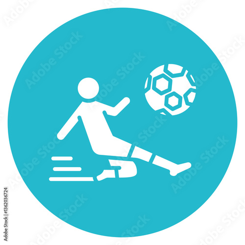 Soccer Sliding Tackle Vector Icon