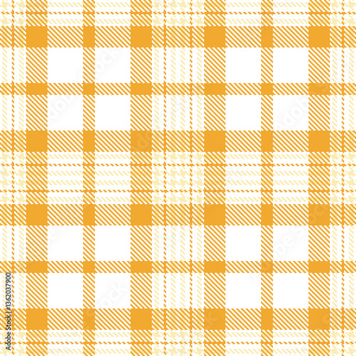 Pastel White and Metallic Butterscotch Seamless Tartan Textile Design