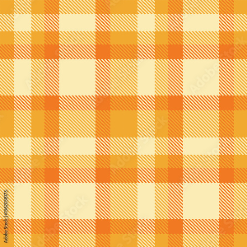 Modern Light Butterscotch Seamless Tartan Textile Design