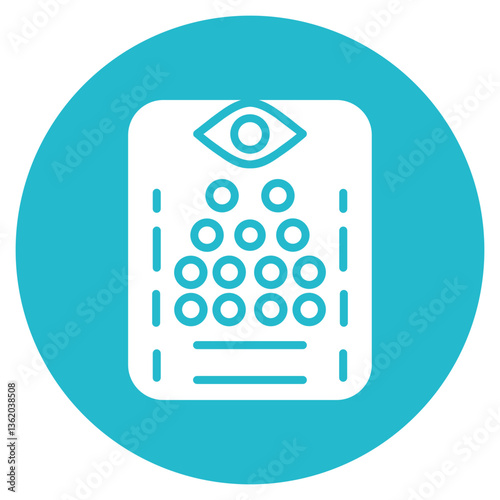 Eye Test Chart Vector Icon