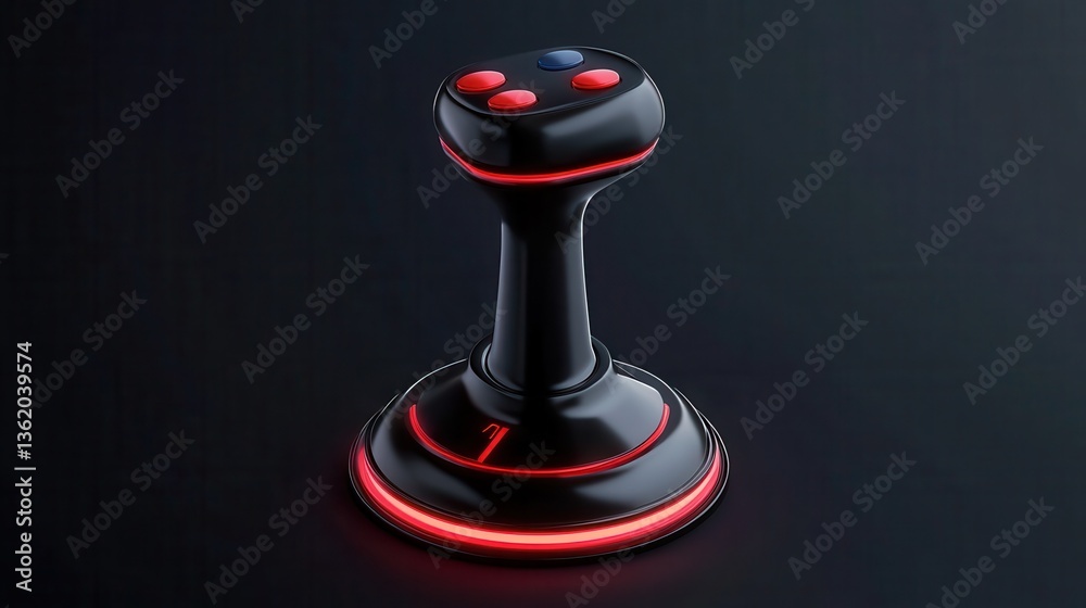 Vector illustration of video game joystick control handle icon