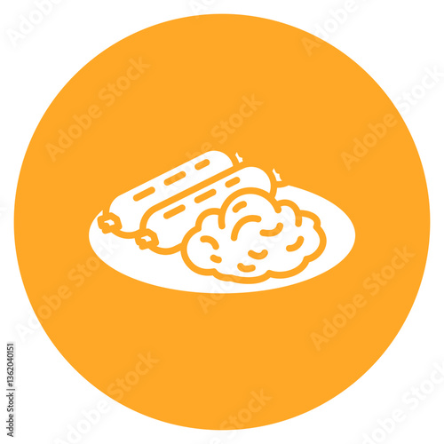 Bangers and Mash Vector Icon