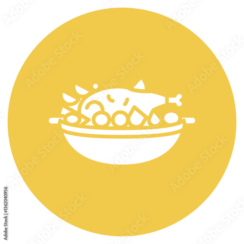 Lamb Tagine Vector Icon