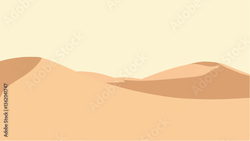 Desert landscape. Vector desert landscape. Vector illustration.
