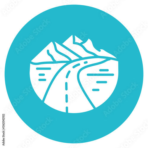 Mountain Pass Vector Icon
