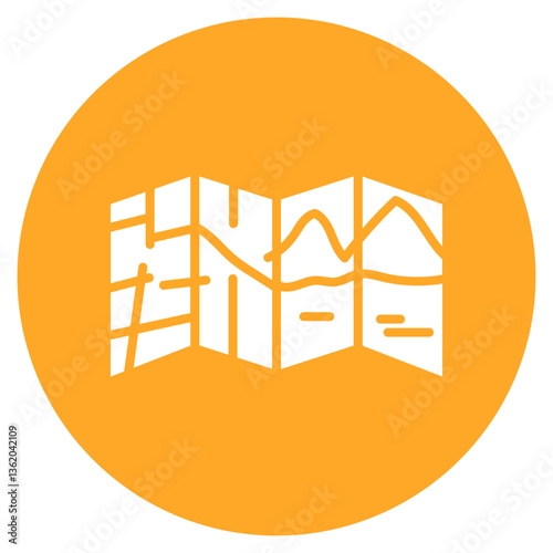 Night Mode Map Vector Icon