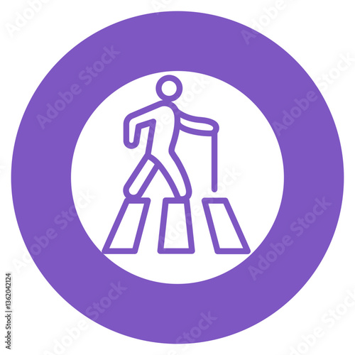 Pedestrian Zone Vector Icon