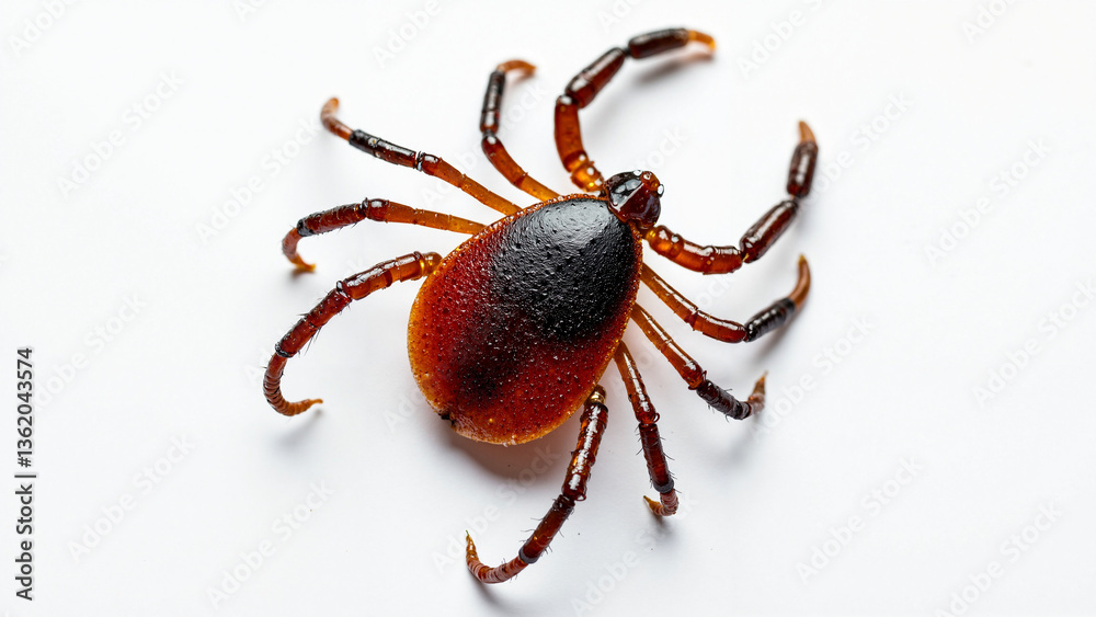 Extreme Close-Up of a Tick Isolated on Transparent Background for Educational and Scientific Use Extreme Close-Up of a Tick Isolated on Transparent Background for Educational and Scientific Use