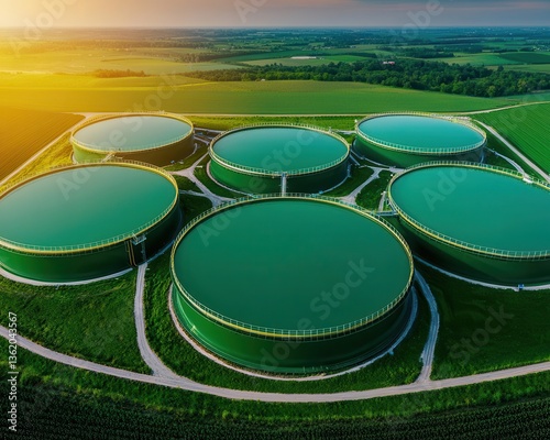 AIintegrated biogas plants, transforming largescale food waste into clean energy for industrial use photo