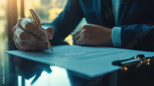 NDA, Non disclosure agreement contract signing, legal confidential document for working employee acknowledge concept, confidence businessman holding signing pen with NDA locked with padlock document.