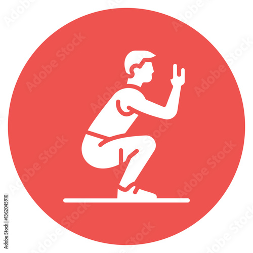 Bodyweight Squat Vector Icon