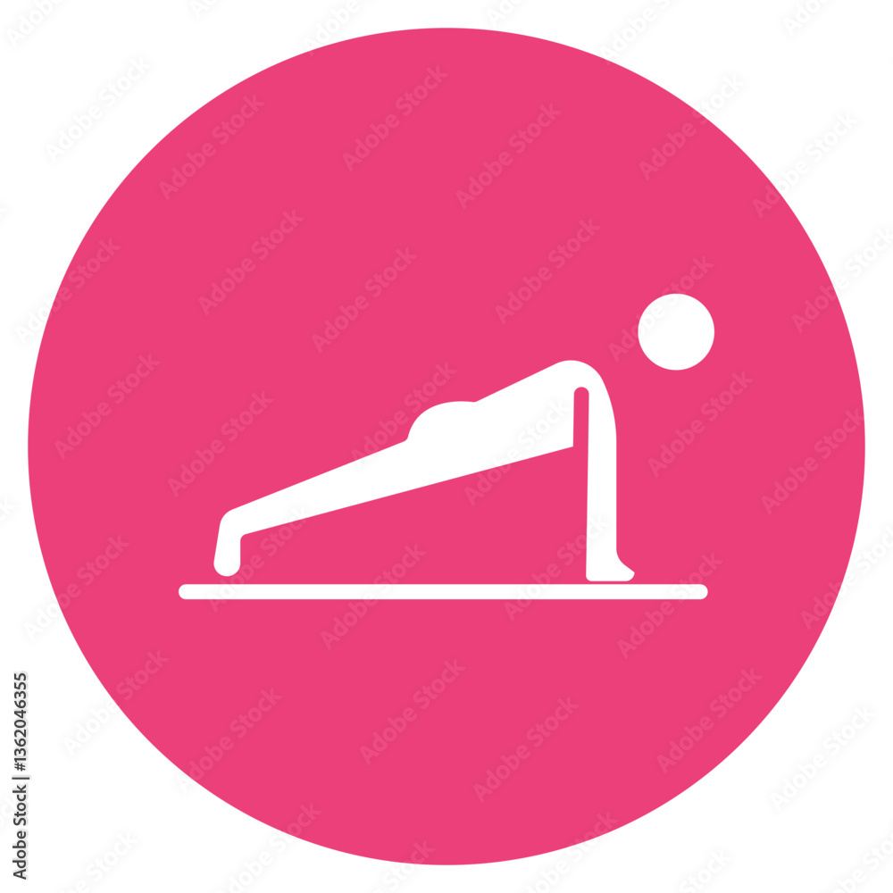 Fototapeta premium Push Up Pose Vector Icon