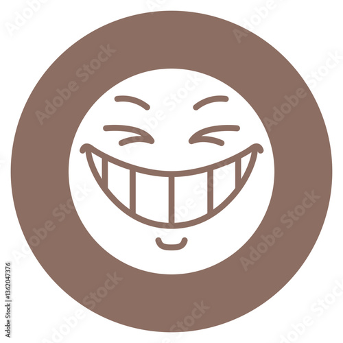 Grinning Squinting Face Vector Icon