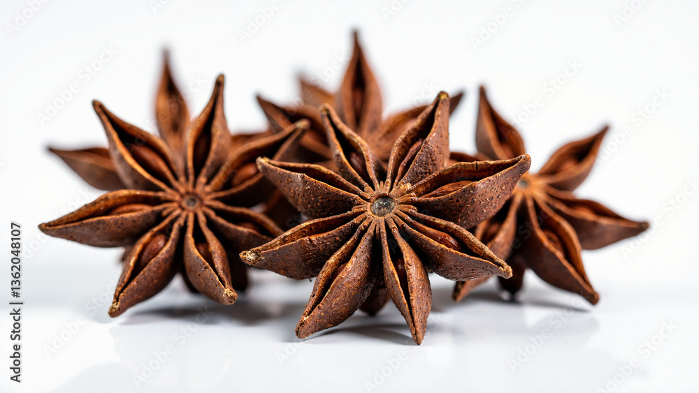 Vibrant Cluster of Anise Seeds Isolated on Transparent Background for Culinary and Marketing Use Vibrant Cluster of Anise Seeds Isolated on Transparent Background for Culinary and Marketing Use