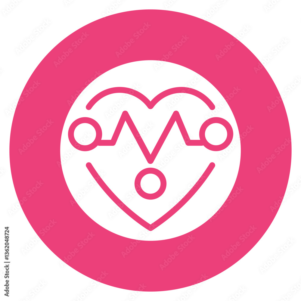 Obraz premium Heart Rate Zone Vector Icon
