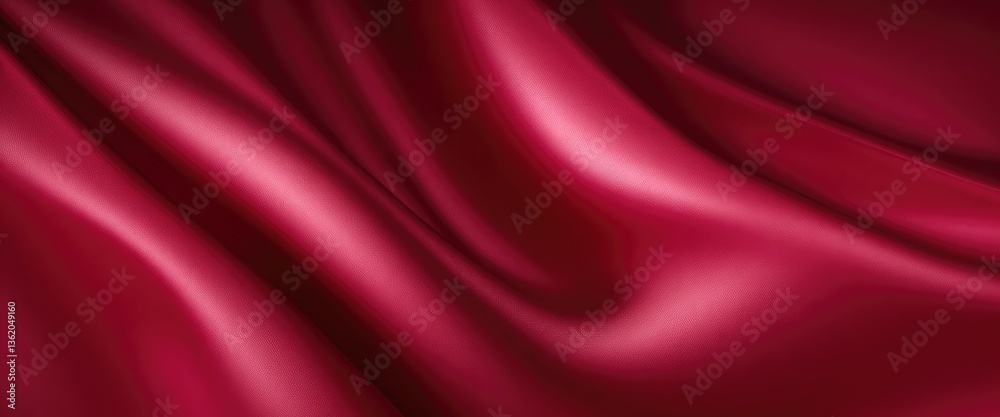 Fototapeta premium Maroon color silk fabric Abstract background