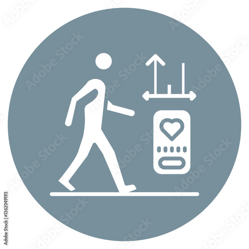 Step Counter Vector Icon