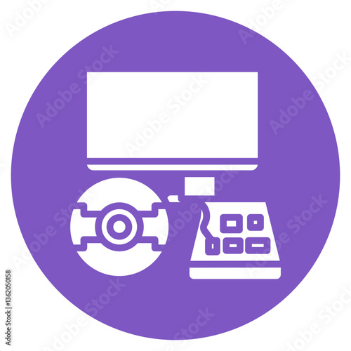 Racing Simulator Vector Icon