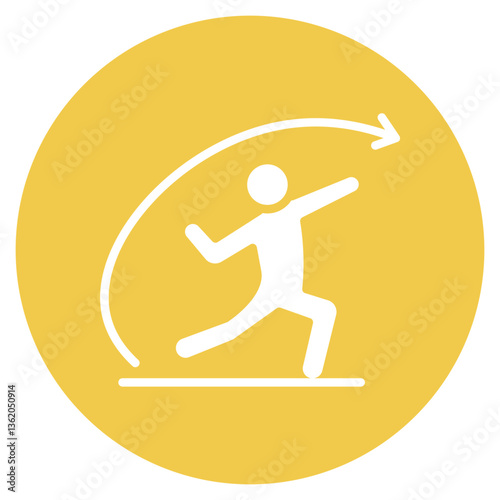 Javelin Throw Vector Icon