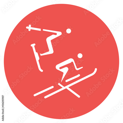 Obraz na plátně Nordic Combined Vector Icon