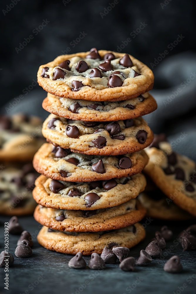 Chocolate Chip Cookies Stack. (2) Chocolate Chip Cookies Stack. (2)
