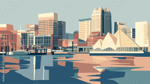 Digital Sailboats at Baltimore Harborplace