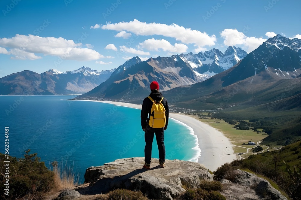 Fototapeta premium hiker in the mountains