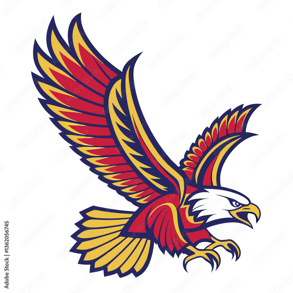 Fototapeta premium vector illustration of an eagle