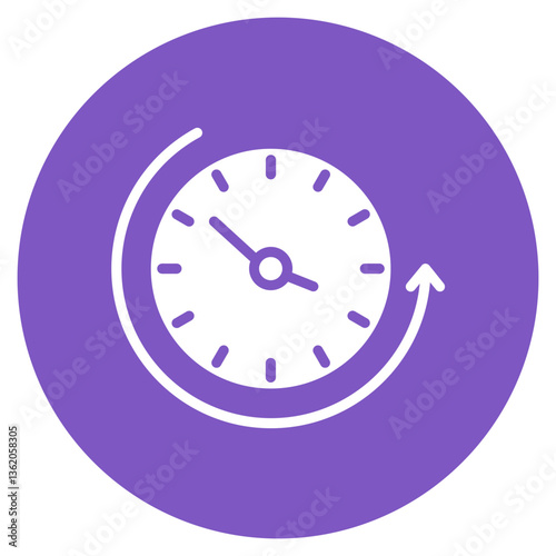 Arrival Time Vector Icon
