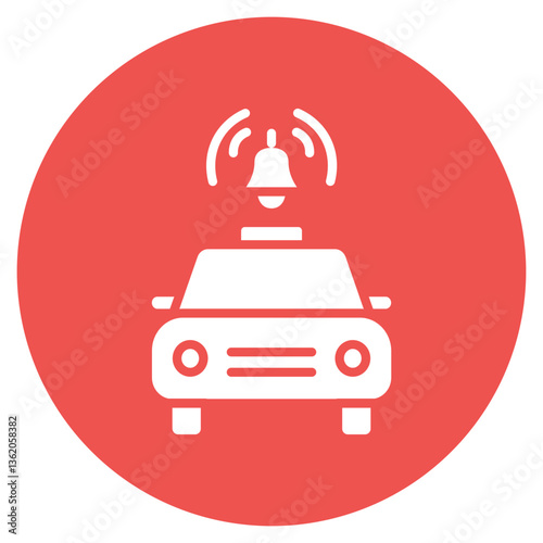 Driver Arrival Alert Vector Icon