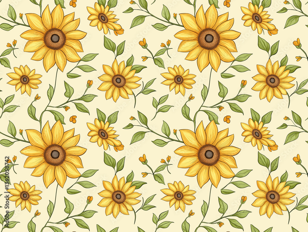custom made wallpaper toronto digitalSunshine blooms on a canvas of joy