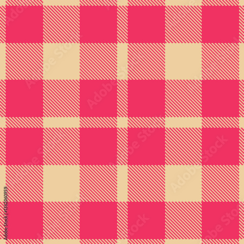 Modern Seamless Tartan in Vivid Light Peach tones Textile Design Variant 585