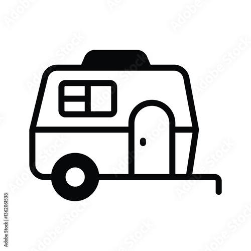 camper caravan symbolizing road trips and mobile travel adventures.