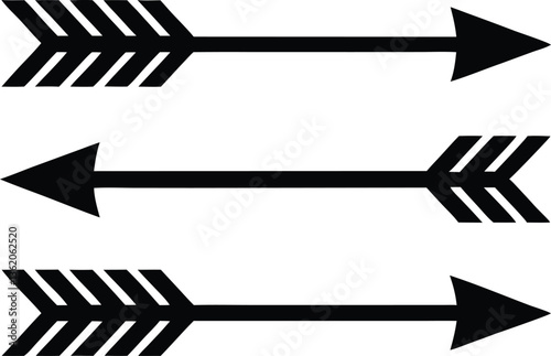 Arrow for bow set. Vector illustration