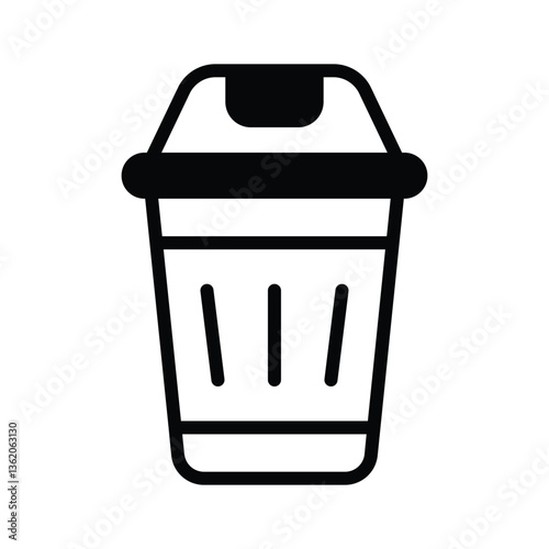 Get this amazing icon of dustbin in modern design style