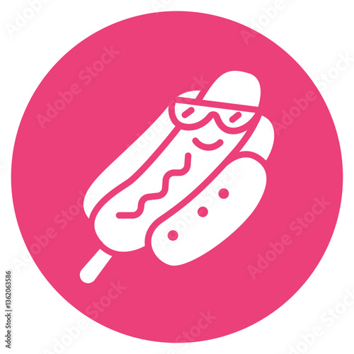 Hot Dog Stick Vector Icon