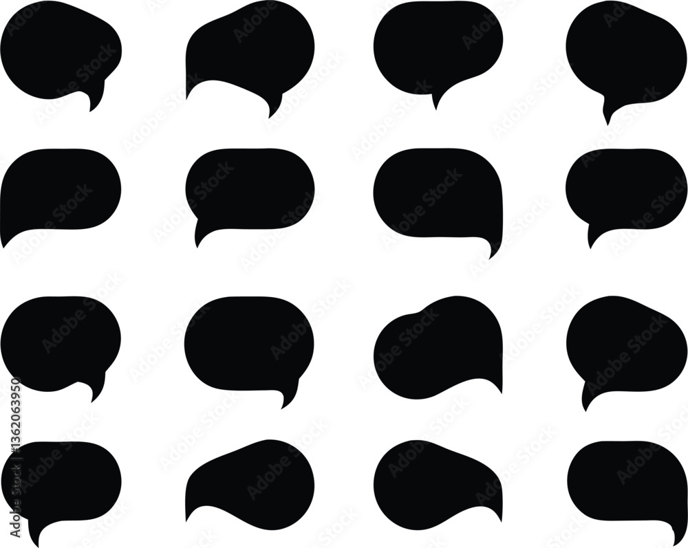 Fototapeta premium Speech bubbles collection. Vector illustration
