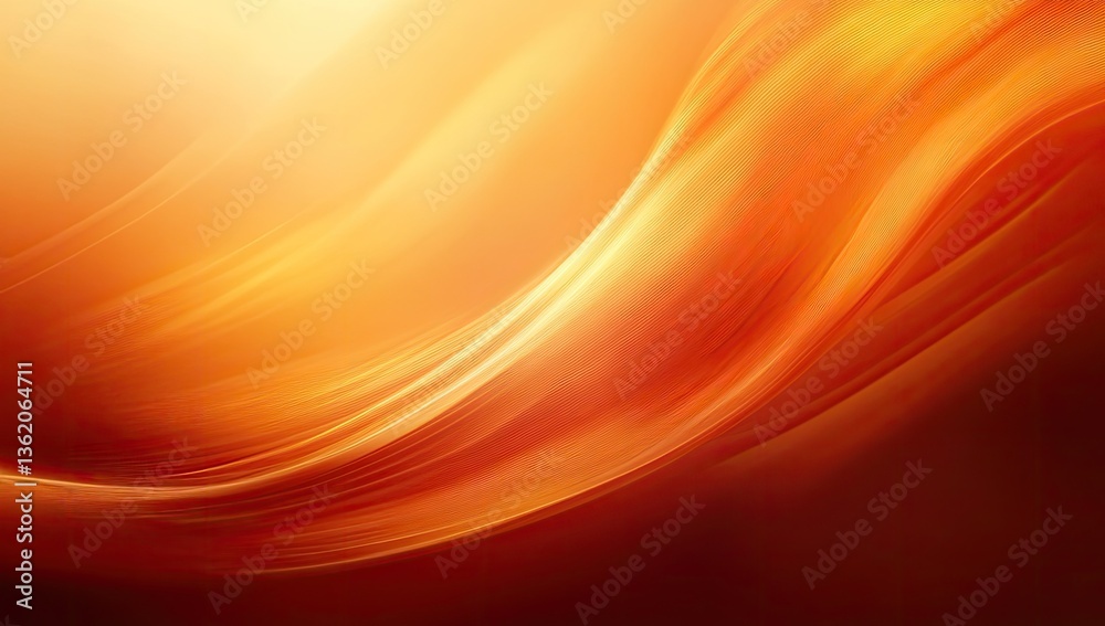Abstract fiery orange flowing curves Abstract fiery orange flowing curves