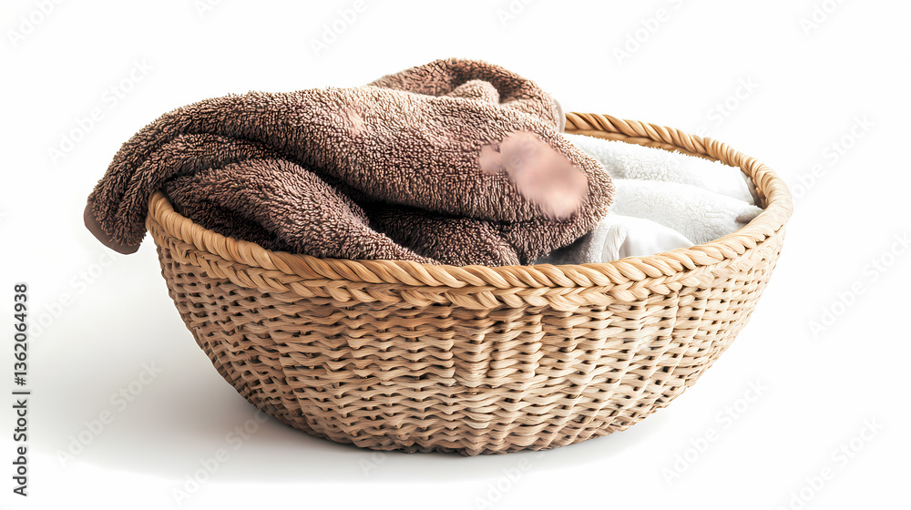 Obraz premium Laundry Basket with Clothes
