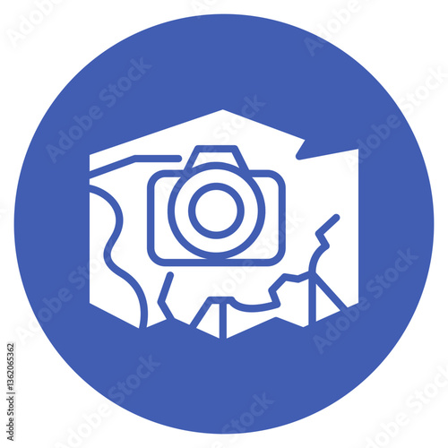 Media Coverage Map Vector Icon
