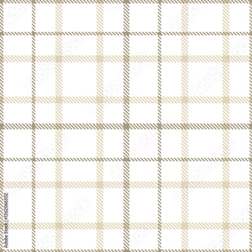 Modern Seamless Tartan in Vivid White tones Textile Design Variant 608