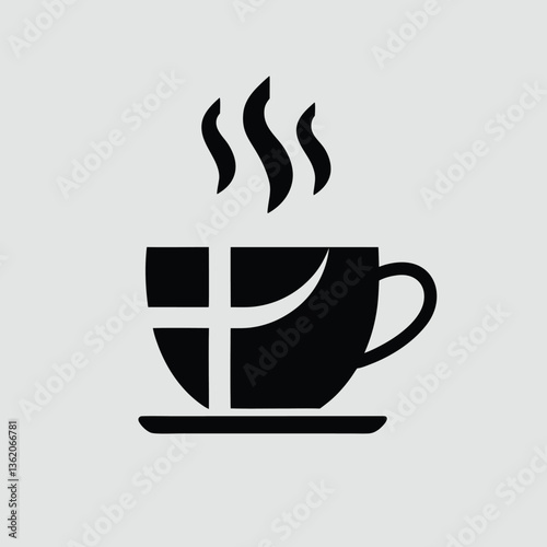 Coffee cup icon. Hot drink sign. Vector