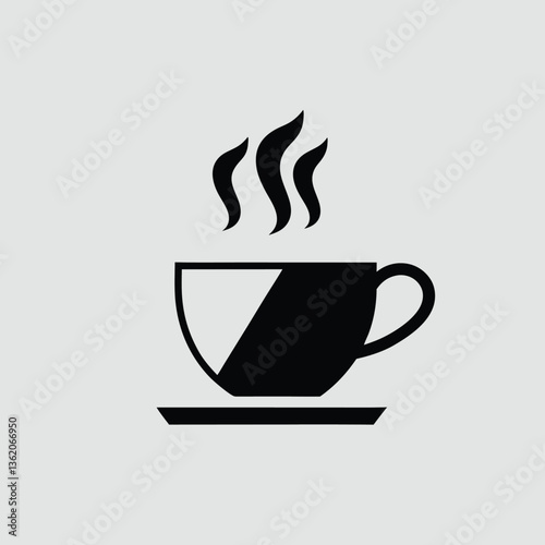 Coffee cup icon. Hot drink sign. Vector