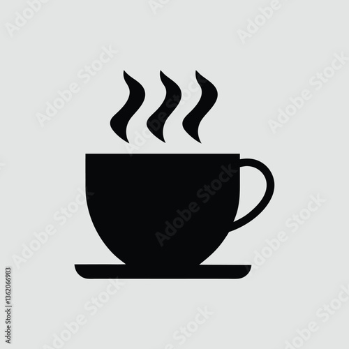 Coffee cup icon. Hot drink sign. Vector