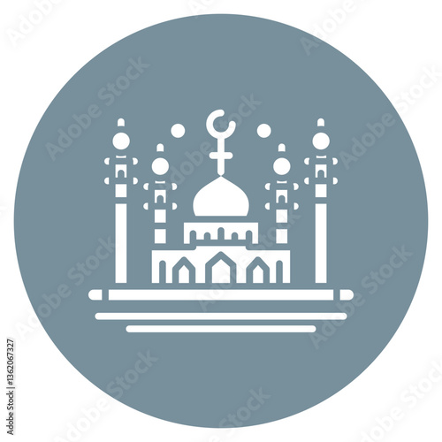 Aqiq Mosque Vector Icon