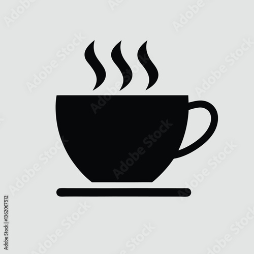 Coffee cup icon. Hot drink sign. Vector