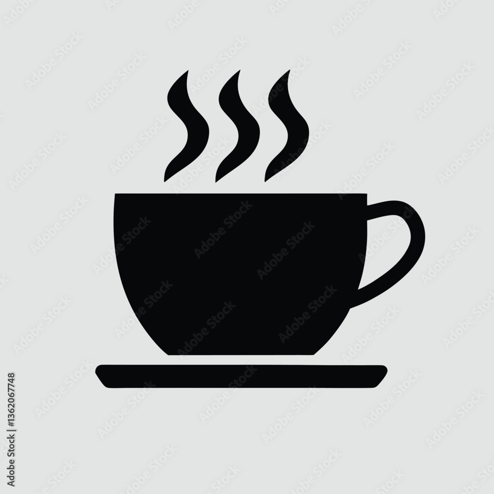 Coffee cup icon. Hot drink sign. Vector Coffee cup icon. Hot drink sign. Vector