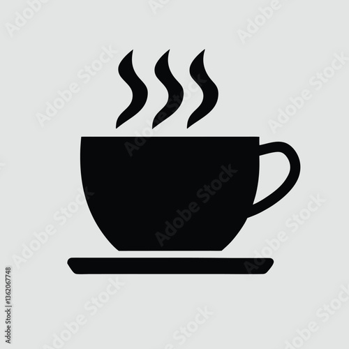 Coffee cup icon. Hot drink sign. Vector